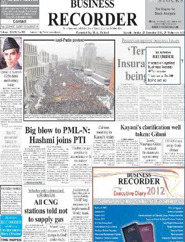 Read Daily Business Recorder Newspaper